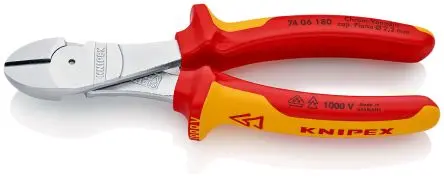 Produktfoto 1 von Knipex Knipex VDE Kraft-Seitenschneider 180 mm, Schneidleistung 3.8mm