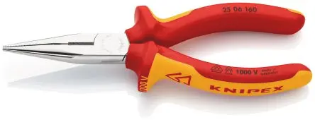 Produktfoto 1 von Knipex Spitzzange / Backen 50mm Außen- Nicht parkend 160mm VDE 1000V zugelassen Schließer (NO)