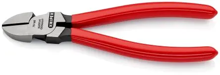 Produktfoto 1 von Knipex Knipex Mit abgeflachter Kante Seitenschneider Schließer (NO) 160mm / Backen 10mm, Schneidleistung 4 mm