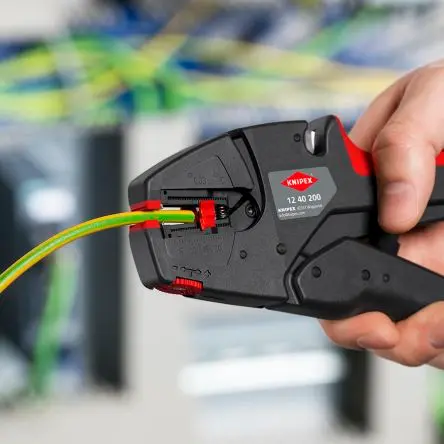 Produktfoto 1 von Knipex 12 40 200 Selbsteinstellende Abisolierzange, Multi-Core, Einzelader 0.03 to 10 mm², 200mm
