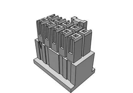 Produktfoto 1 von Samtec IPD1 Stecker Crimpsteckverbinder-Gehäuse 2.54 mm, 10-polig / 2-reihig Gerade, Kabel für FFC-Steckverbinder,