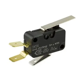 Produktfoto 1 von ZF Mikroschalter Kurzer Hebel-Betätiger Stecker, 1-poliger Umschalter, 250 V ac, 16A IP40 0.49N -40 °C - 85 °C