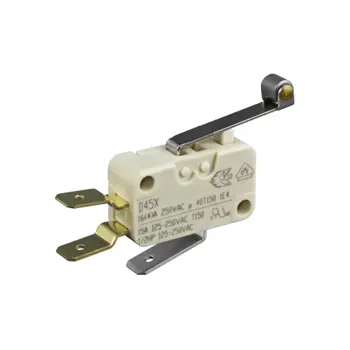Produktfoto 1 von ZF Mikroschalter Rollenhebel-Betätiger Flachstecker, 16 A @ 250 V ac, 1-poliger Wechsler 0,49 N -40°C - +150°C
