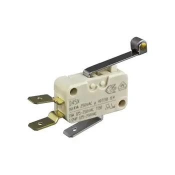 Produktfoto 1 von ZF Mikroschalter Rollenhebel-Betätiger Stecker, 1-poliger Wechsler, 250 V ac, 16A IP40 0.49N -40 °C - 150 °C