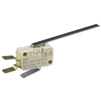 Produktfoto 1 von ZF Mikroschalter Langer Blatthebel-Betätiger Stecker, SPDT (NO/NC), 250 V ac, 16A IP40 0.22N -40 °C - 150 °C
