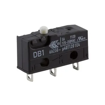 Produktfoto 1 von ZF Mikroschalter Knopf-Betätiger Lötanschluss, 6 A @ 250 V ac, 1-poliger Umschalter 1,47 N -40°C - +120°C
