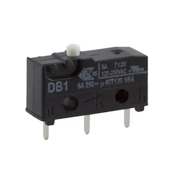 Produktfoto 1 von ZF Mikroschalter Knopf-Betätiger Lötanschluss, 6 A @ 250 V ac, 1-poliger Umschalter 1,47 N -40°C - +120°C