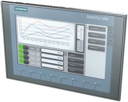 Produktfoto 1 von Siemens, KTP900 Basic, SIMATIC, HMI-Bediengerät, TFT, 800 x 480 pixel, 228.6 mm