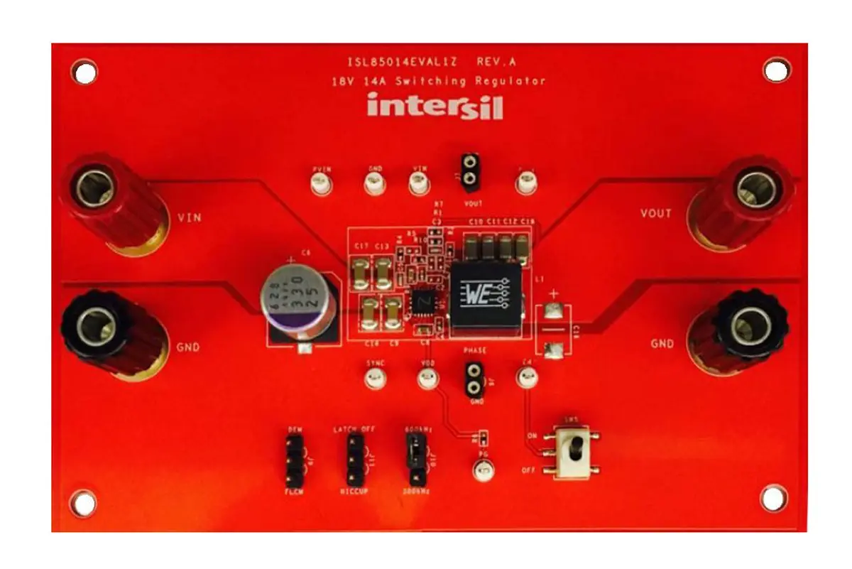 Produktfoto 1 von Renesas Electronics ISL85014 Evaluierungsplatine, Evaluierungsplatine Abwärtsregler, für Synchroner Abwärtsregler
