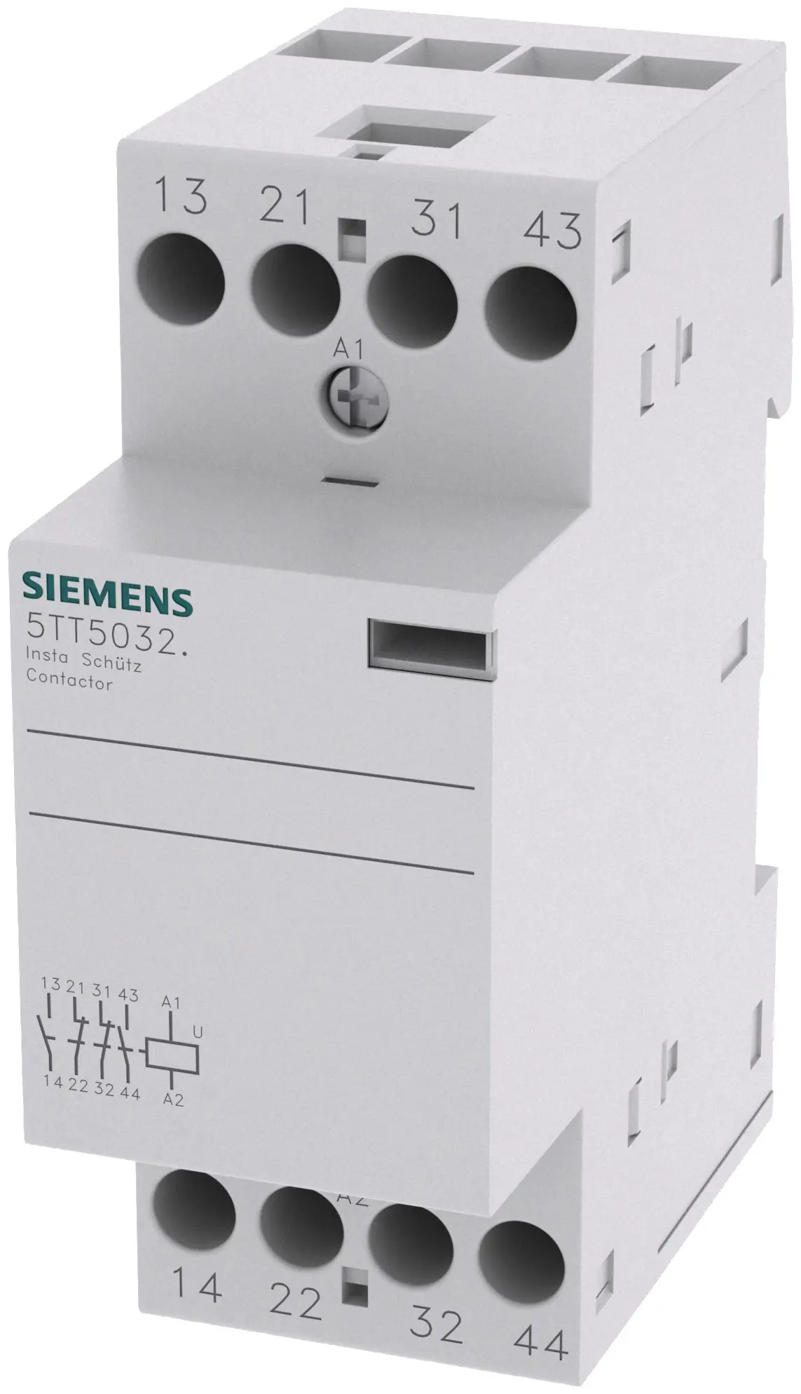 Produktfoto 1 von Siemens 5TT Schütz 24 V ac/dc-Spule, 4-polig, 400V ac / 24 A 230 V 0.0026 kW 2 Schließer/2 Öffner Motorsteuerung