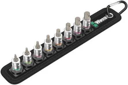 Produktfoto 1 von Wera Sechskant Sechskant Zyklop CrV-Stahl 1/4 in Hex 2, Hex 2.5, Hex 3, Hex 4, Hex 5, Hex 6, Hex 7, Hex 8, 8-teilig