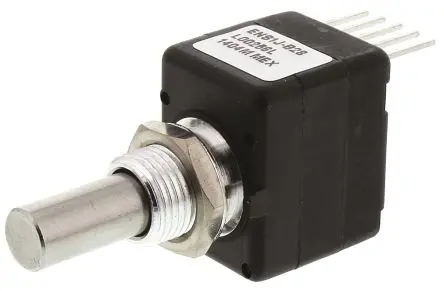 Produktfoto 1 von Bourns Optischer Encoder, 256 Impulse/Umdrehung Imulse/U 5V dc, mit 6.35 mm Rundschaft, Trägerbefestigung
