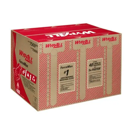 Produktfoto 1 von WYPALL WypAll Lappen für Industrielle Reinigung Rahmenklemme Trocken 480 pro Paket Stk. Grau, 335 x 345 Mehrmalige