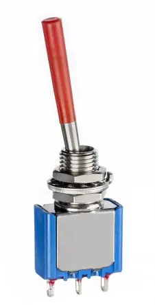 Produktfoto 1 von APEM Panel Kippschalter 1-poliger Umschalter, Ein-Aus-Ein, 30 V dc, 250 V ac, 4A, Lötöse