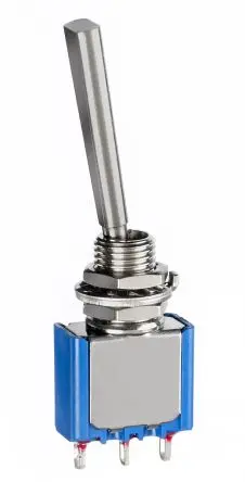 Produktfoto 1 von APEM Panel Kippschalter 1-poliger Umschalter, Ein-Aus-Ein, 30 V dc, 250 V ac, 4A, Lötöse