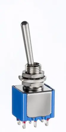 Produktfoto 1 von APEM Panel Kippschalter 2-poliger Wechsler, Ein-Aus-Ein, 30 V dc, 250 V ac, 4A, Lötöse