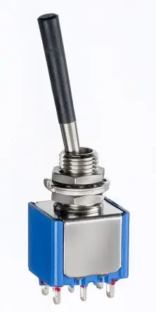 Produktfoto 1 von APEM Panel Kippschalter 2-poliger Wechsler, Ein-Aus-Ein, 30 V dc, 250 V ac, 4A, Lötöse