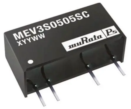 Produktfoto 1 von Murata Power Solutions MEV3 DC/DC Konverter, 5V dc OUT 0.6 A 5.5V dc 3 kV dc 3 W -40 °C 85 °C