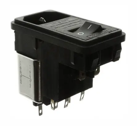 Schaffner IEC/EN 60939  IEC Filter Stecker, 250 V ac / 2A, Snap-In / Lötanschluss