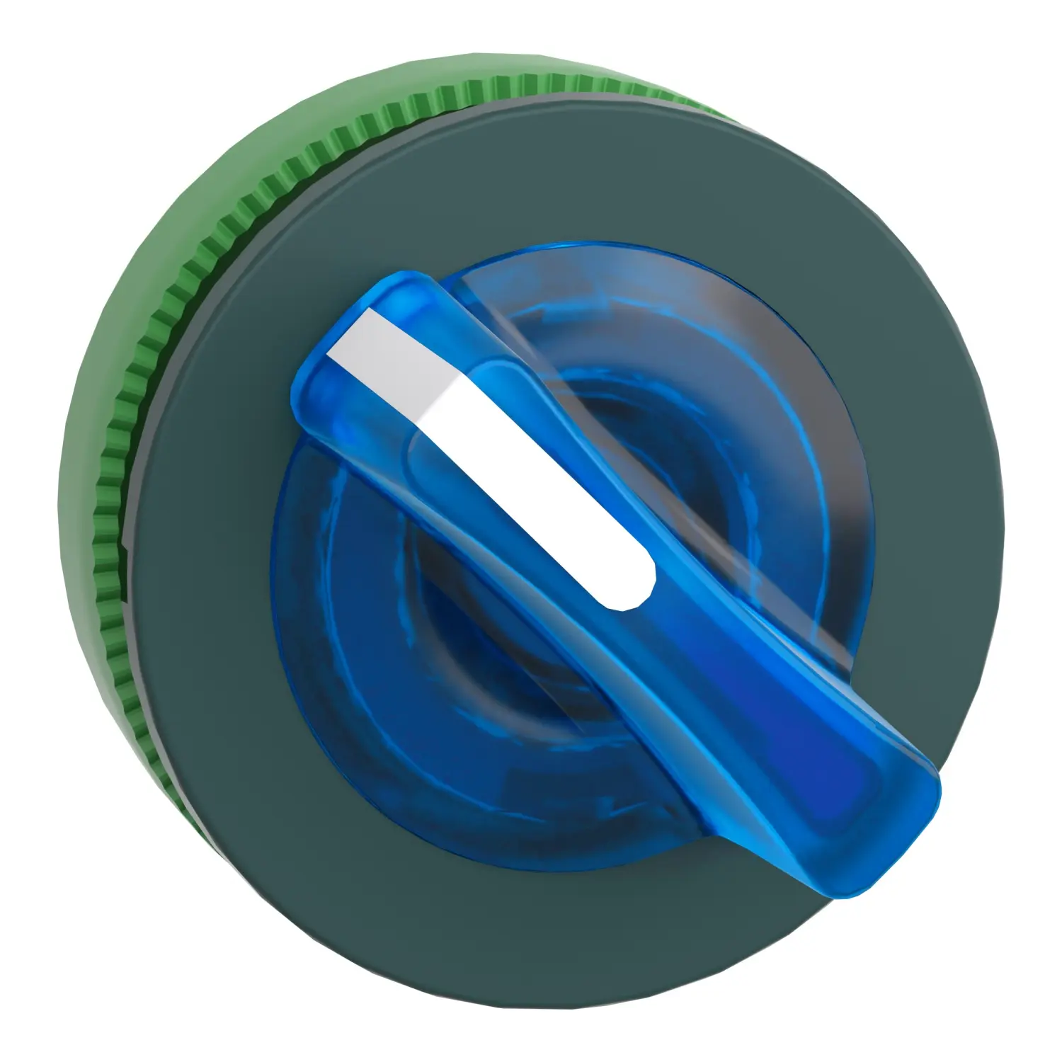 Produktfoto 1 von Schneider Electric Harmony Wählschalterkopf Beleuchtet Blau 2-Positionen 30mm Standardgriff Rastend