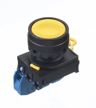Produktfoto 1 von Idec YW Druckschalter Beleuchtet Panel Ø 22 mm, SPST Gelb, IP65