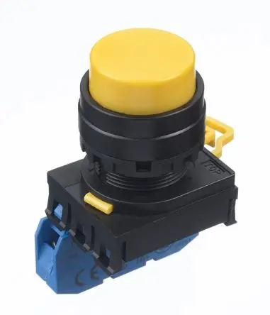 Produktfoto 1 von Idec YW Druckschalter Beleuchtet Panel Ø 22 mm, SPST Gelb, IP65