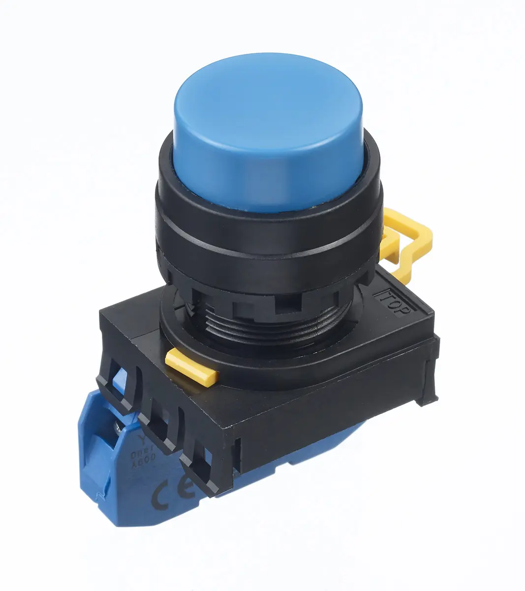 Idec YW Drucktasten-Kompletteinheit Frontplattenmontage Ø 22 mm, SPST Blau, IP65