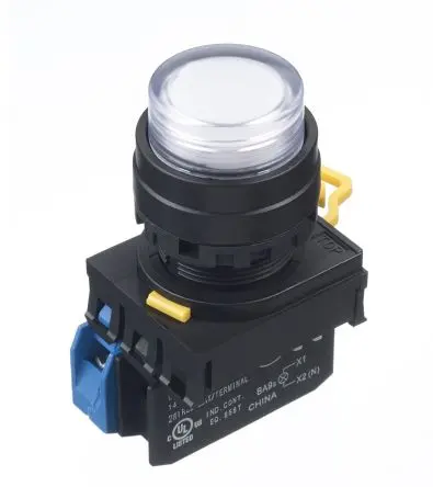 Idec YW Druckschalter Beleuchtet Frontplattenmontage Ø 22 mm, SPST Weiß, IP65