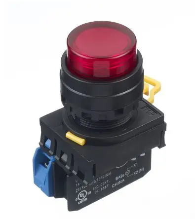 Idec YW Druckschalter Beleuchtet Frontplattenmontage Ø 22 mm, SPST Rot, IP65