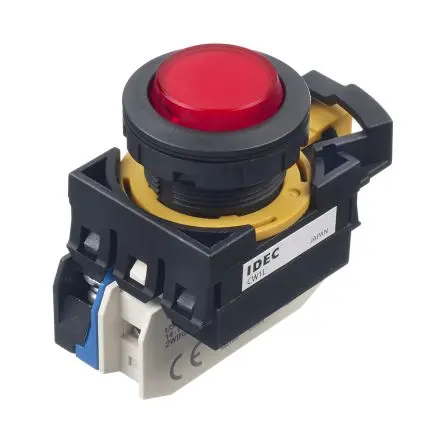 Produktfoto 1 von Idec CW Druckschalter Rot Beleuchtet wartungsfrei Panel Ø 22 mm, SPST / 10A, IP65