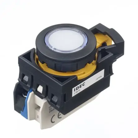 Produktfoto 1 von Idec CW Druckschalter Weiß Beleuchtet Tastend Panel Ø 22 mm, SPST / 10A, IP65