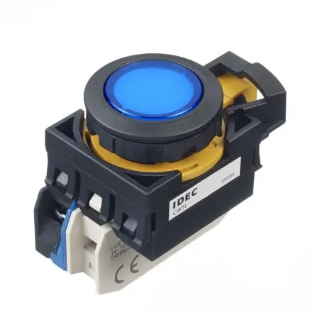 Produktfoto 1 von Idec CW Druckschalter Blau Beleuchtet Tastend Panel Ø 22 mm, SPST / 10A, IP65