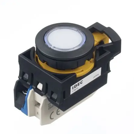 Produktfoto 1 von Idec CW Druckschalter Weiß Beleuchtet Tastend Panel Ø 22 mm, SPST / 10A, IP65