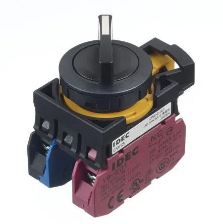 Produktfoto 1 von CW Wahlschalter 2-Stufen Federrückstellung 22 mm IP67, 1-poliger Umschalter Wurfwinkel 90 °