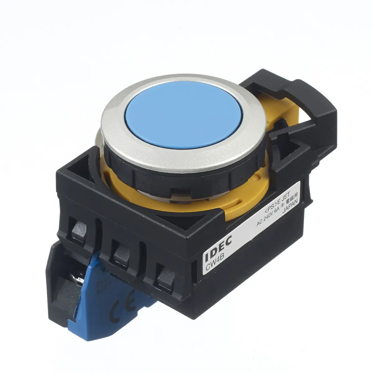 Produktfoto 1 von Idec CW Druckschalter Blau Beleuchtet wartungsfrei Panel Ø 22 mm, SPST / 10 A, IP65
