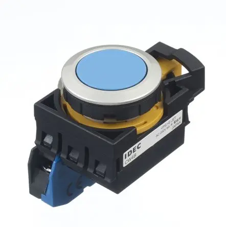 Produktfoto 1 von Idec CW Druckschalter Blau Beleuchtet wartungsfrei Panel Ø 22 mm, SPST / 10A, IP65