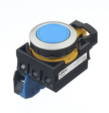 Produktfoto 1 von Idec CW Druckschalter Blau Beleuchtet Tastend Panel Ø 22 mm, SPST / 10A, IP65