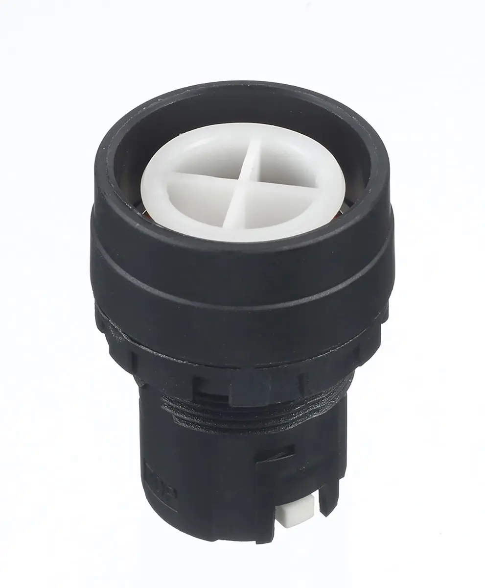Produktfoto 1 von Idec HW Drucktastenkopf Ø 22 mm, Schwarz wartungsfrei Rund Rund Kunststoff, IP66