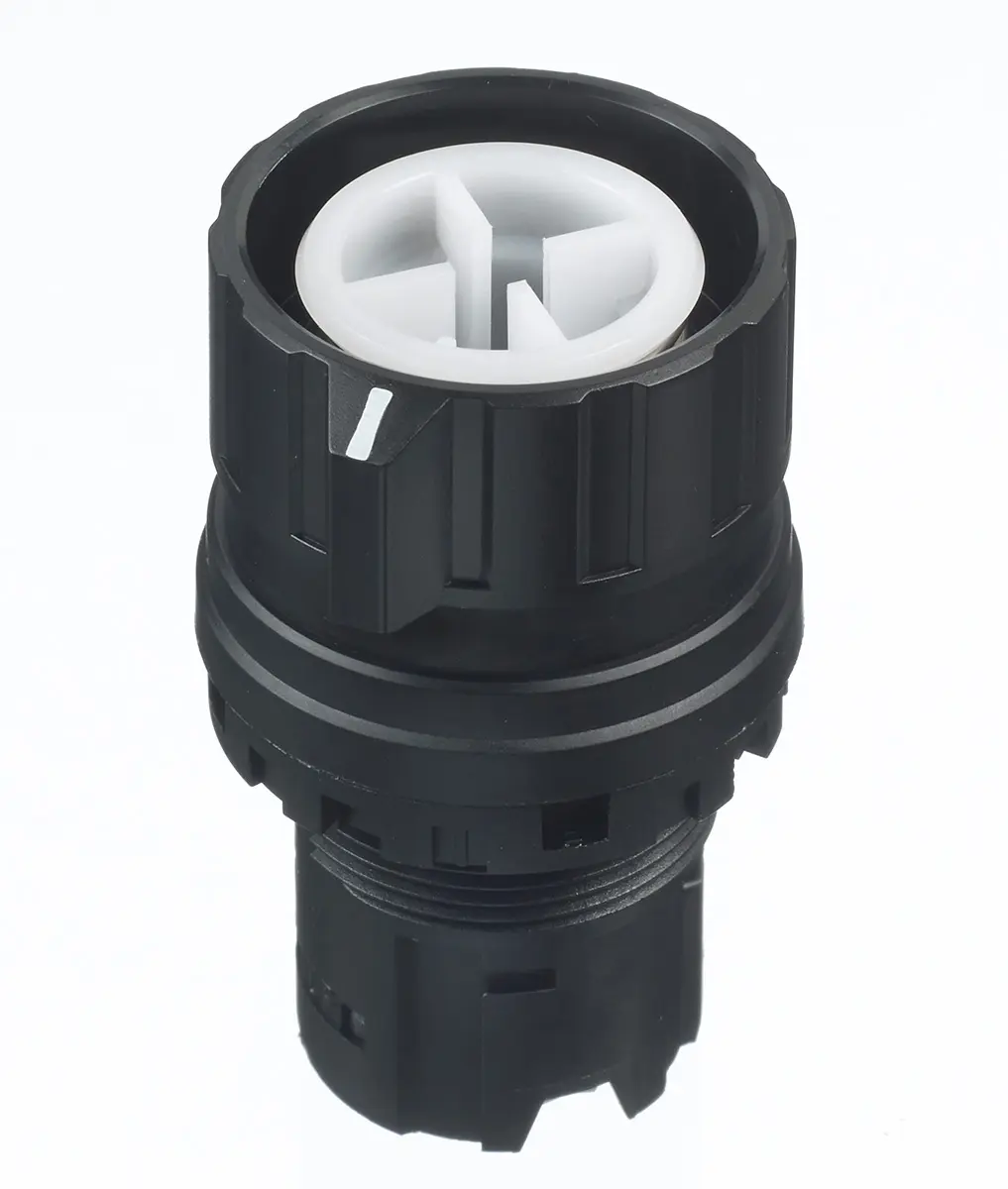 Produktfoto 1 von Idec HW Schlüsselschalterkopf 22 mm 2 Positionen wartungsfrei, Verriegelung, Pushlock-Taste zurücksetzen,