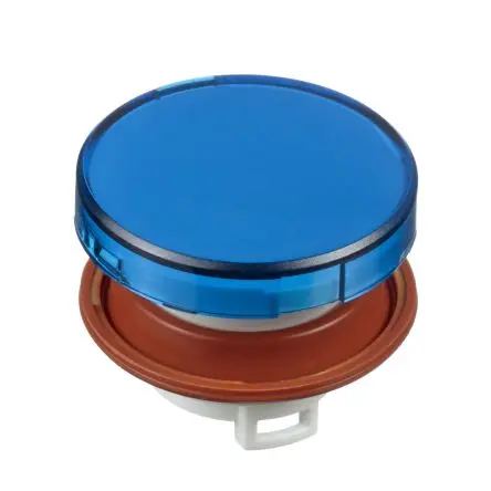 Produktfoto 1 von Idec HW Drucktastenkopf Ø 22 mm, Blau Tastend Rund Rund Kunststoff IP20