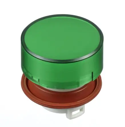 Produktfoto 1 von Idec HW Drucktastenkopf Ø 22 mm, Grün Tastend Rund Rund Kunststoff, IP66