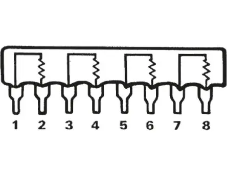 Produktfoto 1 von Bourns Serie 4600X Widerstands-Array ISOL, 4 x 100 Ω, 1 W 2 %, Bauform SIP Lot