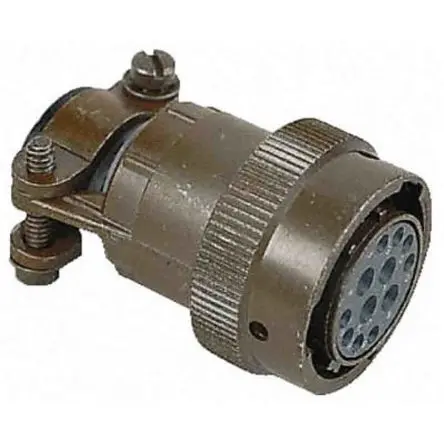 Produktfoto 1 von Souriau Sunbank by Eaton, 851 Kupferlegierung MIL-Spec Rundsteckverbinder Gerade, 10-polig, 500V, Kabel, Gehäuse 12
