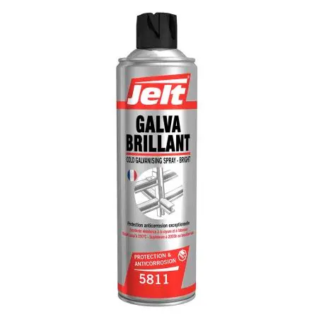 Produktfoto 1 von Jelt 650 ml GALVA BRILLANT Galvanisierte Sprühlackierung Grau Glänzend