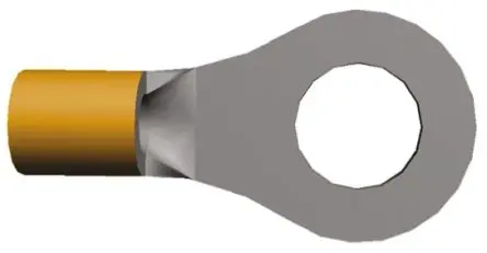 Produktfoto 1 von TE Connectivity STRATO-THERM Ringkabelschuh, Unisoliert 16 AWG, 14 AWG max.AWG, aussen ø 8.71 mm, innen ø 4.34 mm, M4