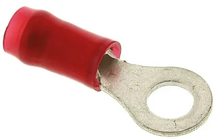 Produktfoto 1 von TE Connectivity PIDG Ringkabelschuh, Isoliert 22 AWG, Nylon, Rot, 16 AWG max.AWG, aussen ø 7.92 mm, innen ø 4.34 mm, M4