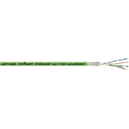 Produktfoto 1 von Lapp Cat7 Ethernet-Kabel, 100 m, Grün S/FTP, A Nicht abgeschlossen, B Nicht abgeschlossen, Polyurethan