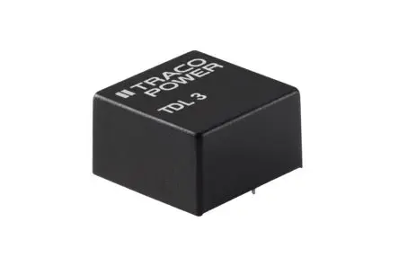 TRACOPOWER TDL 3 DC/DC Konverter, 3.3V dc OUT 600 mA Leiterplattenmontage 18V dc 1.5 kV dc 3 W -40 °C 80 °C