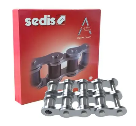 Produktfoto 1 von Sedis Alpha Premium 10B-2 Edelstahl 2 Rollenkette ISO 606 (DIN 8187), Teilung 15.88 mm, Länge 5 m, Länge 35.75 mm