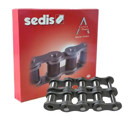 Produktfoto 1 von Sedis Alpha Premium 16B-2 Carbonstahl 2 Rollenkette ISO 606 (DIN 8187), Teilung 25.4 mm, Länge 5 m, Länge 68 mm